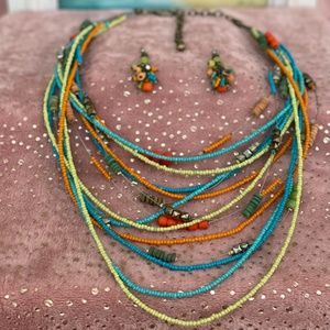 Chico's Summer Necklace w/Earrings